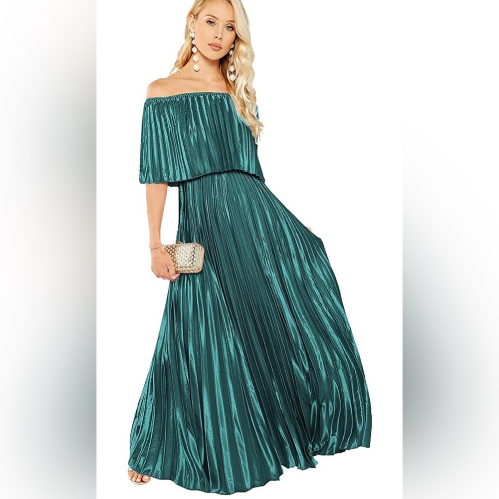 Long off shoulder dress